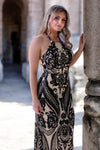 Jupiter Onyx - Bridesmaids & Formal - Black - Champagne - fitted - Melanie Jayne