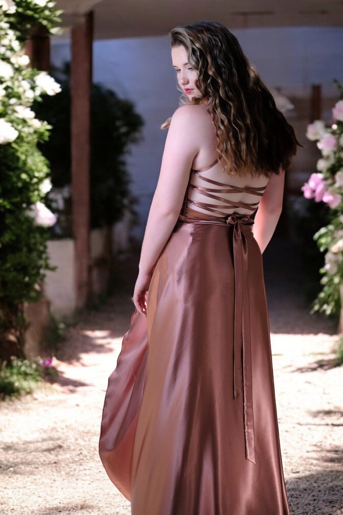 Kadie Pleated - Rose Gold - Bridesmaids & Formal - ballgown - bridesmaids - formal - Melanie Jayne