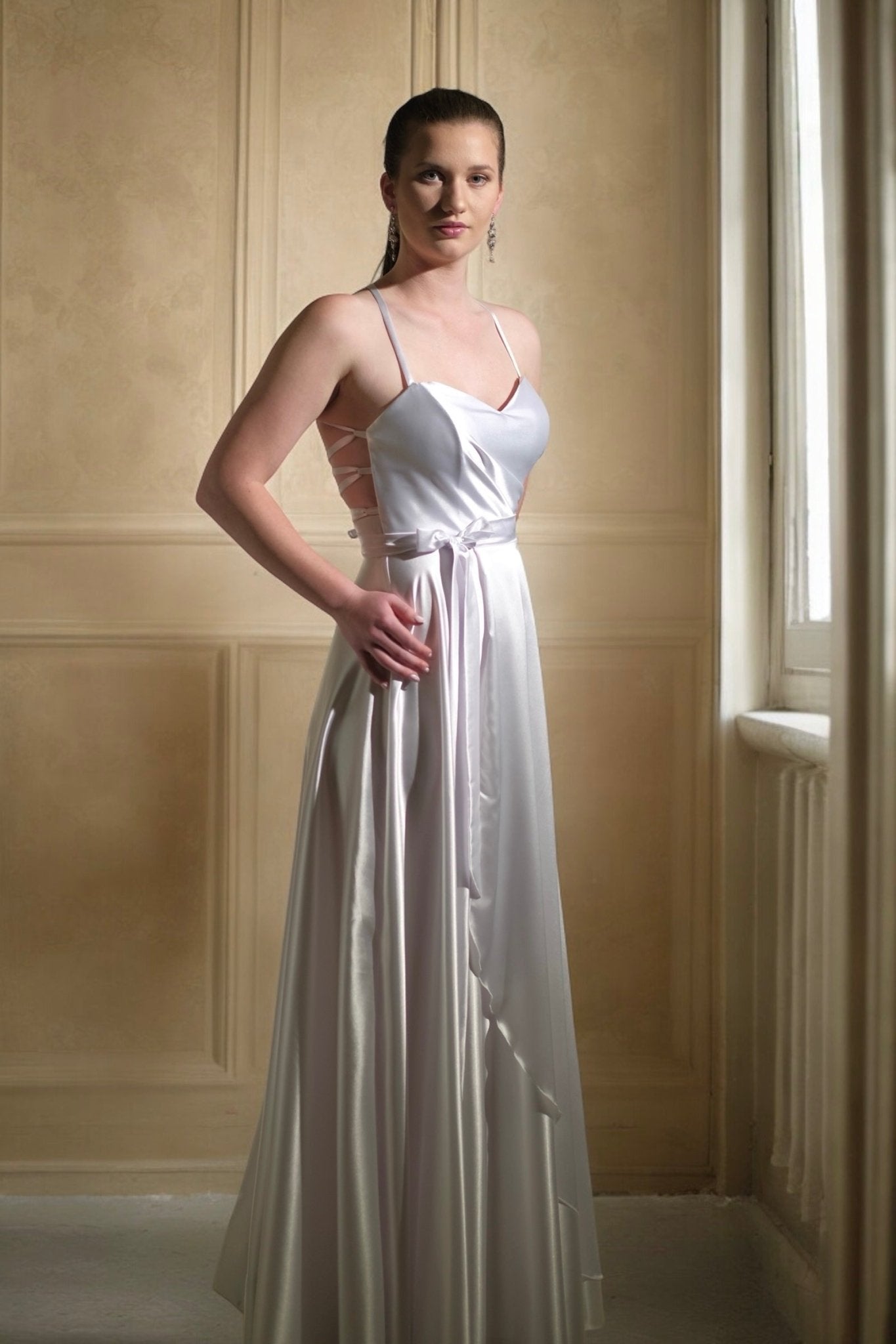 Kadie Pleated - White - Bridesmaids & Formal - bridesmaids - formal - formal dress - Melanie Jayne