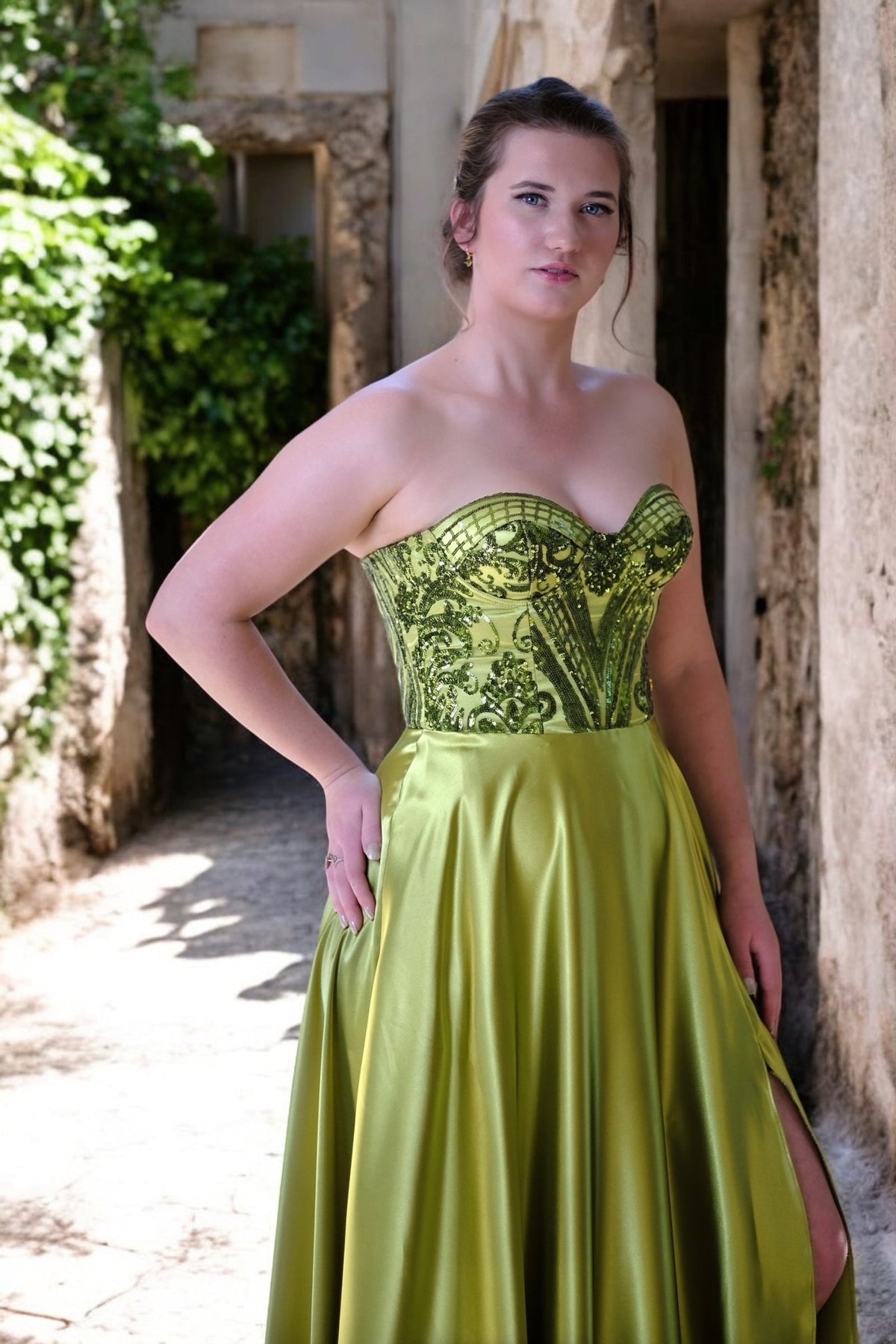 Mia Peridot - Bridesmaids & Formal - ballgown - formal - green - Melanie Jayne