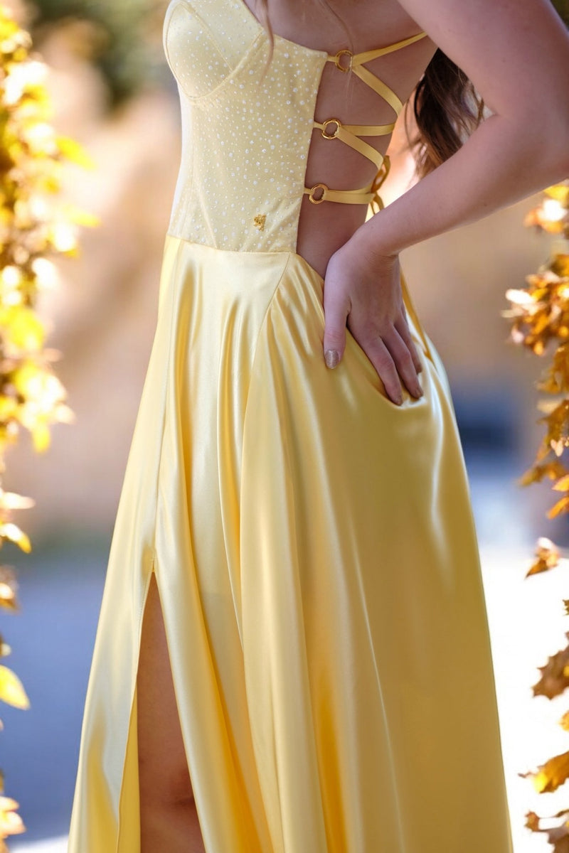 Mia Yellow - Bridesmaids & Formal - ballgown - bridesmaid - bridesmaids - Melanie Jayne